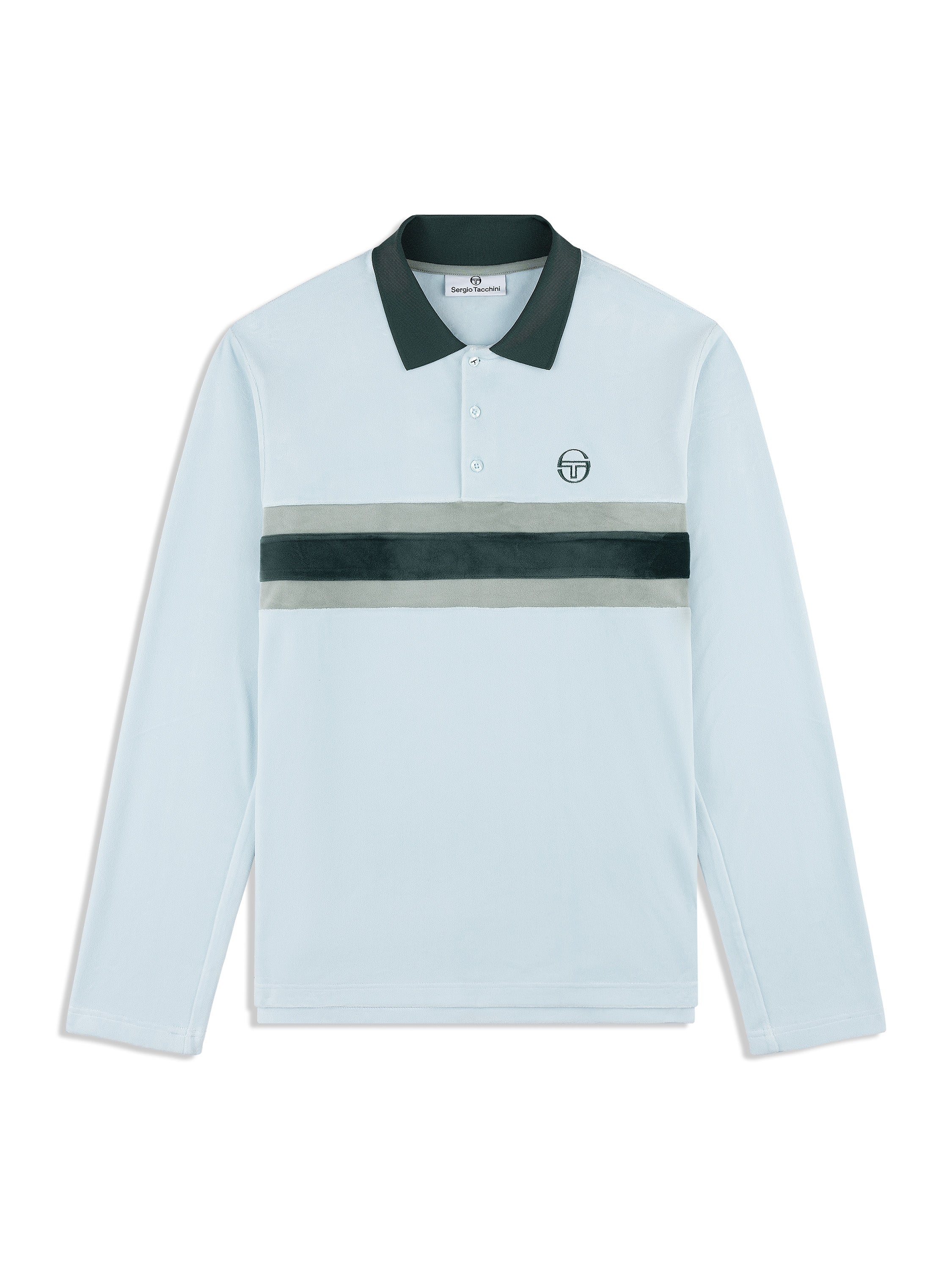 Banda Velour Polo- Baby Blue – Sergio Tacchini Europe