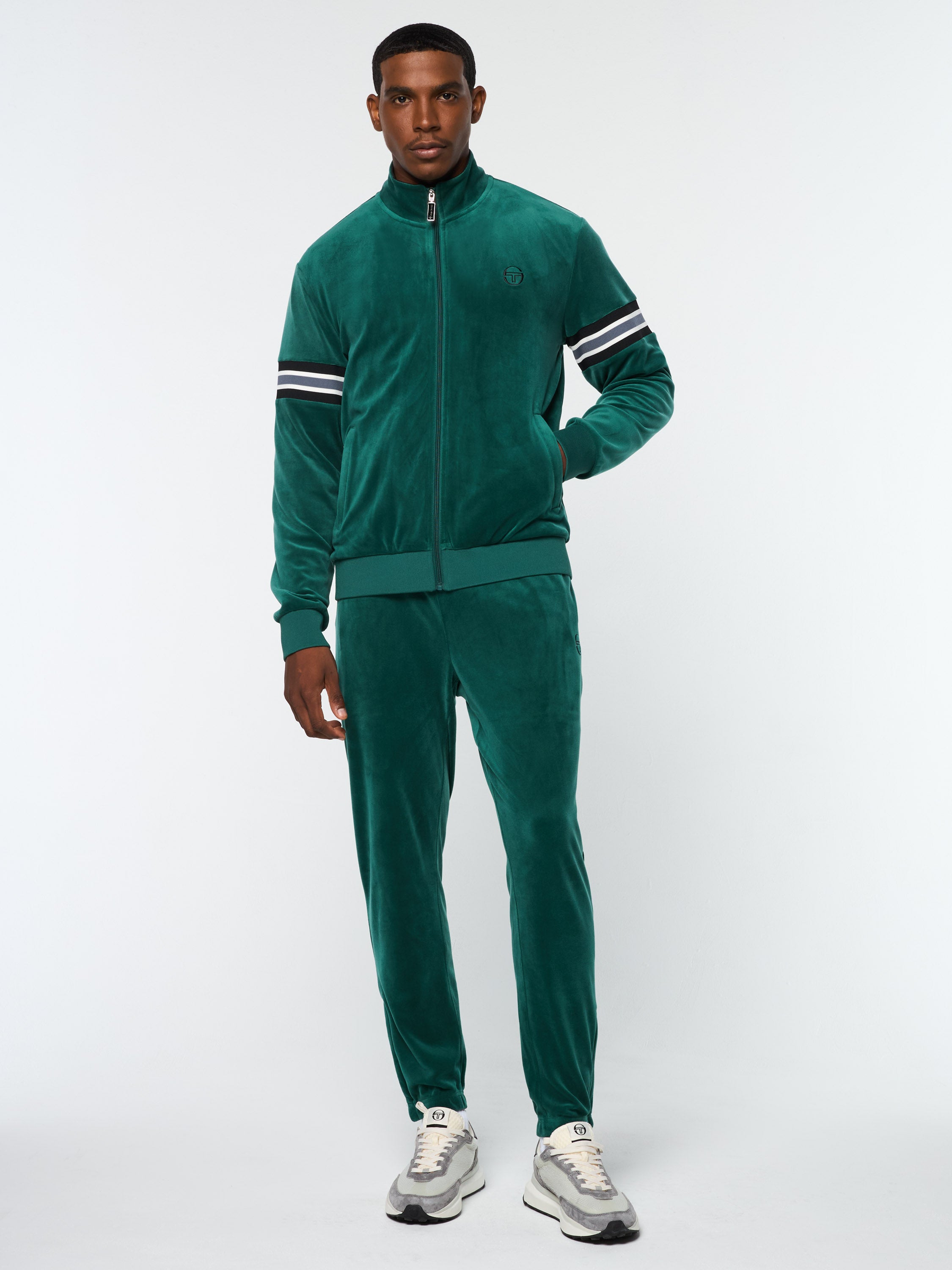 Ostuni Velour Track Jacket- Rainforest – Sergio Tacchini Europe