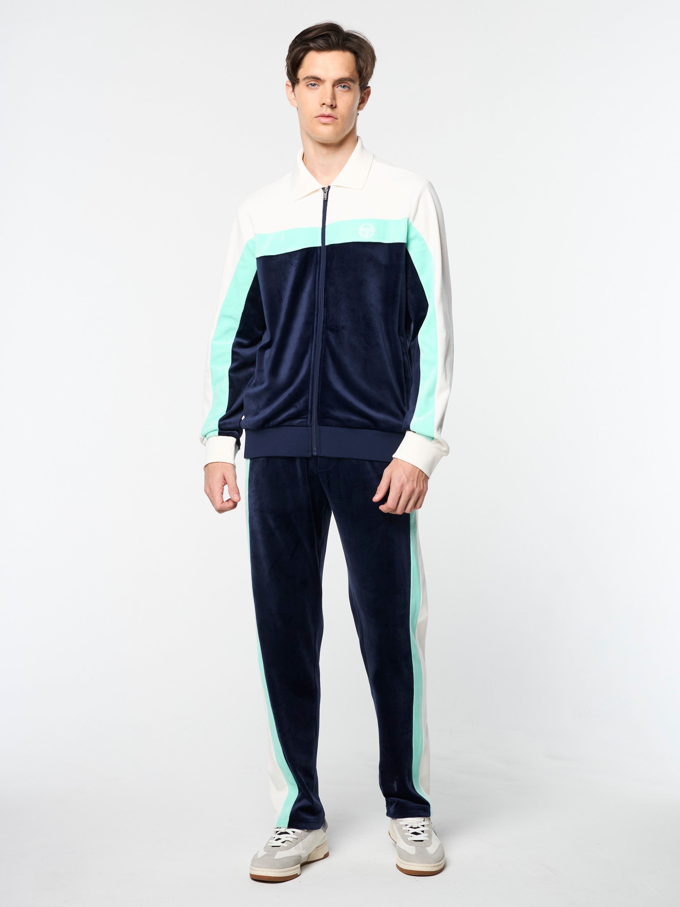 Sergio Tacchini Maglia Velour Track Jacket - Maritime Blue main image 0