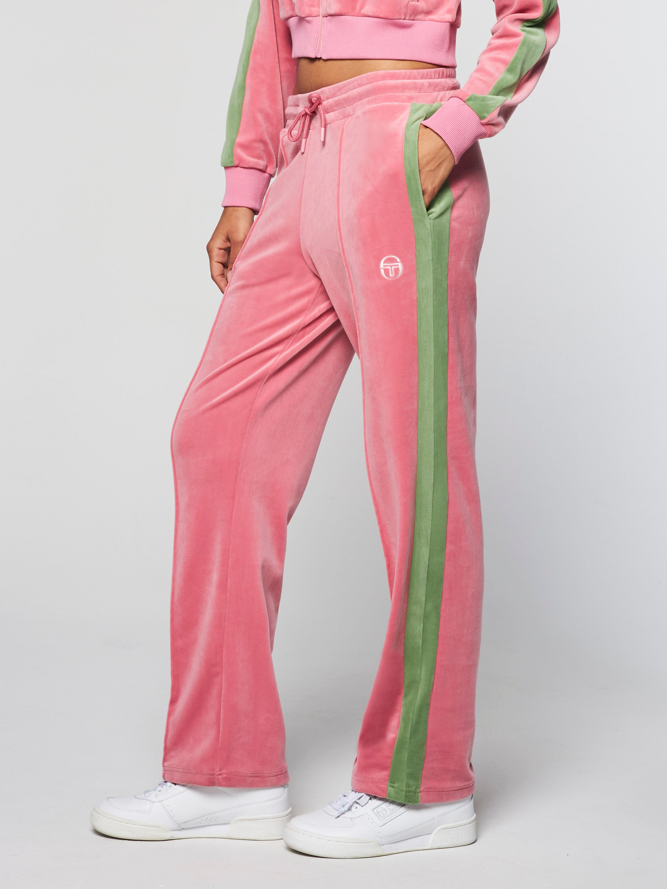 Miss Carlotta Velour Track Pant- Wild Rose – Sergio Tacchini Europe