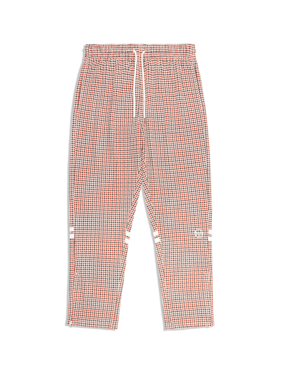 Dallas Houndstooth Track Pant- Poinciana