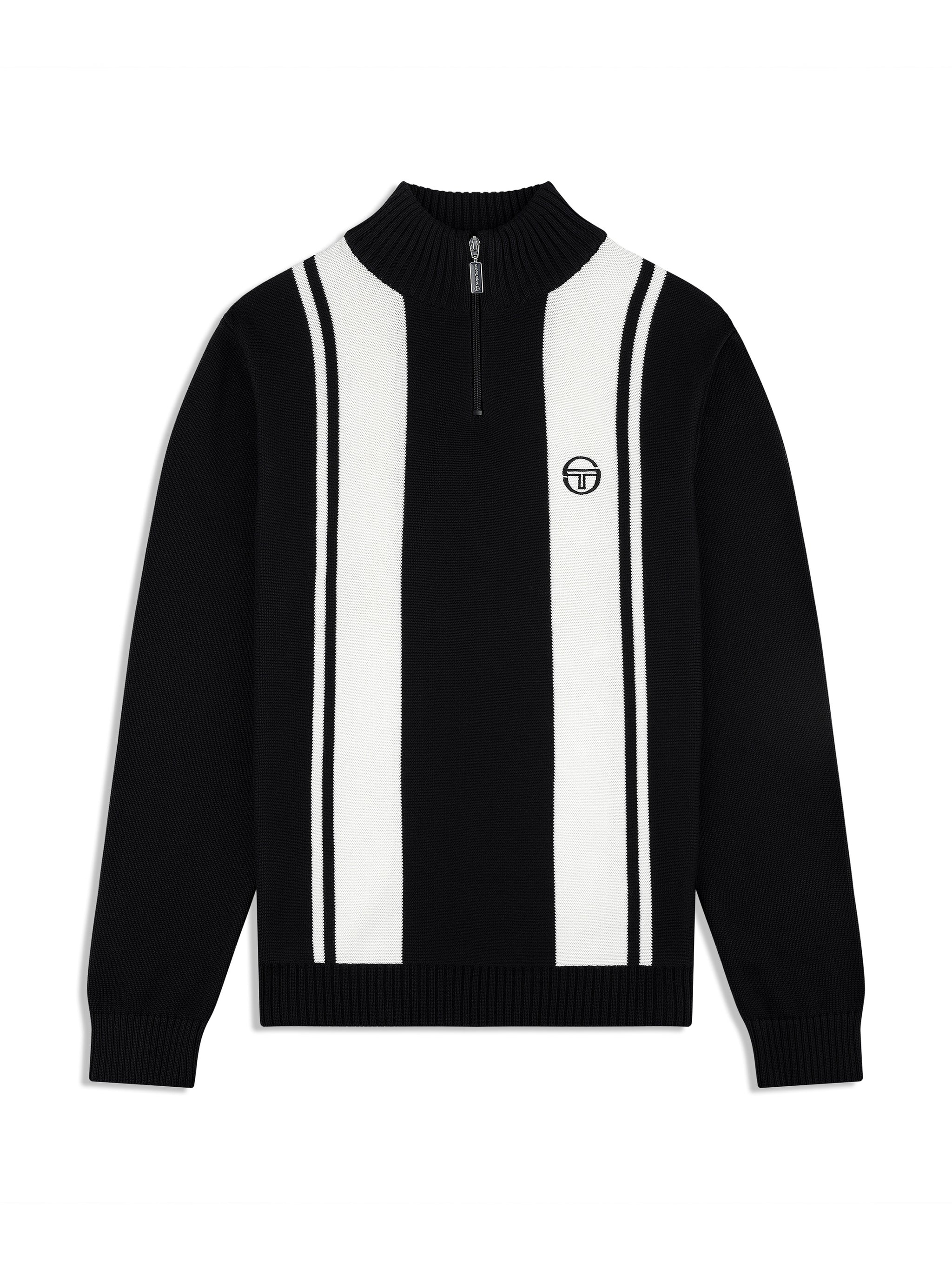 Young Line Knit Polo- Black/ Gardenia – Sergio Tacchini Europe