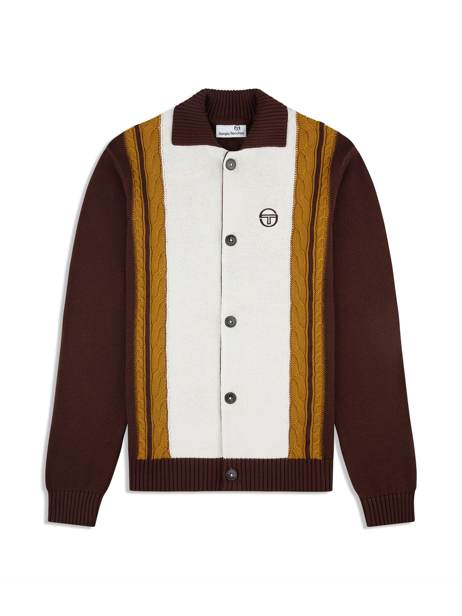 Bruni Knit Cardigan- Bitter Chocolate – Sergio Tacchini Europe