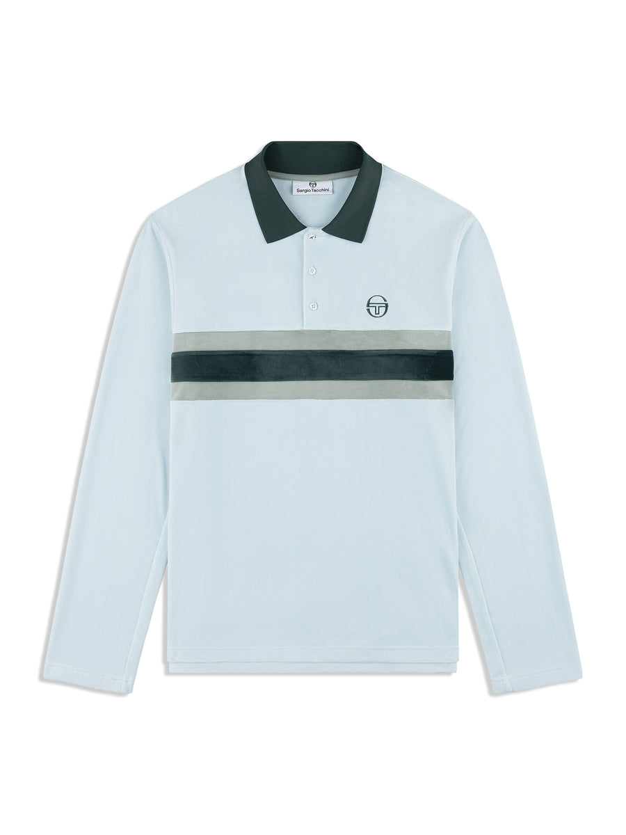 Banda Velour Polo- Baby Blue – Sergio Tacchini Europe