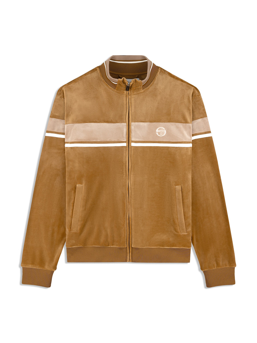 Damarindo Velour Track Jacket- Bronze Brown