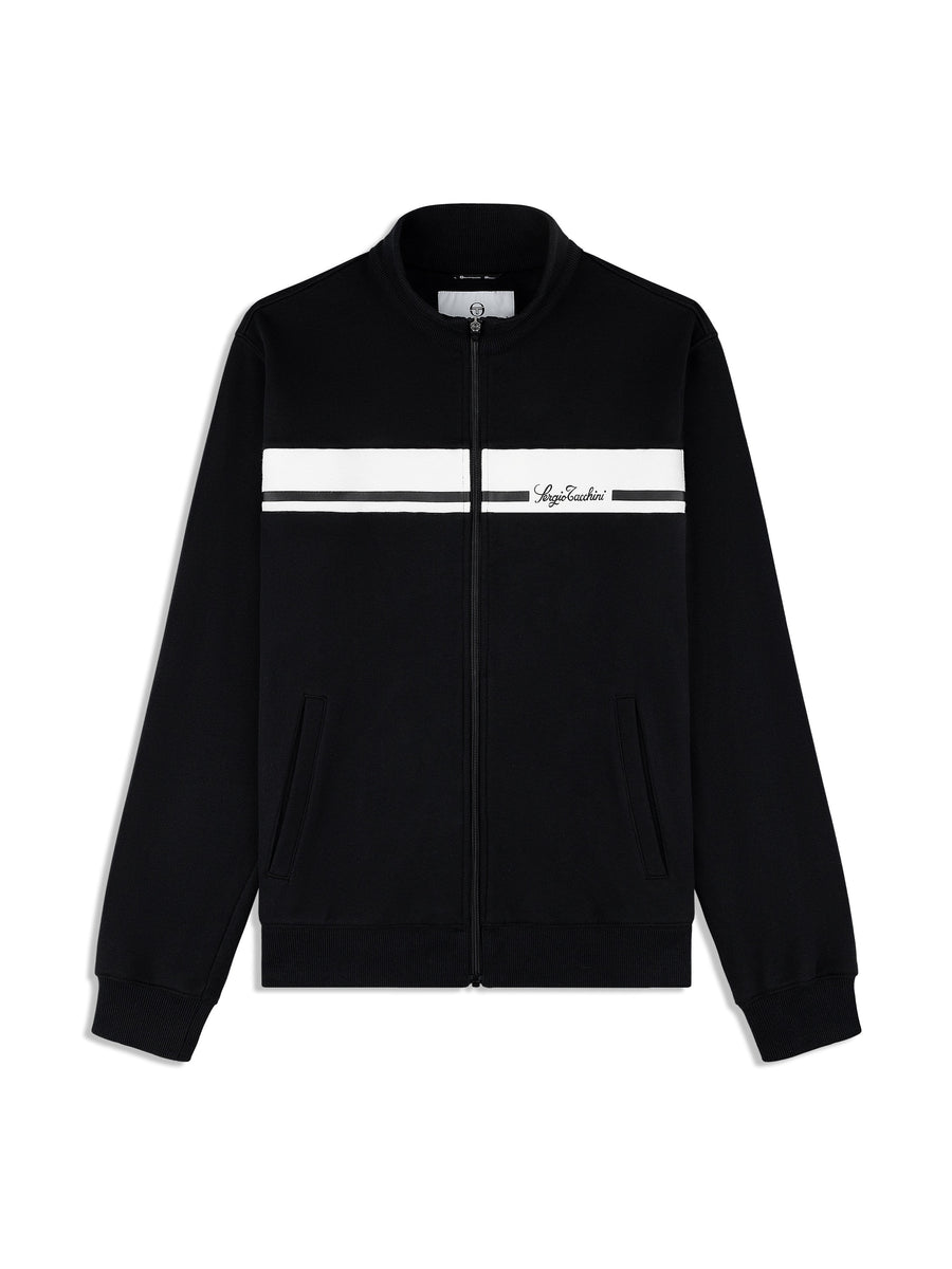 Cursivo Track Jacket- Black Beauty