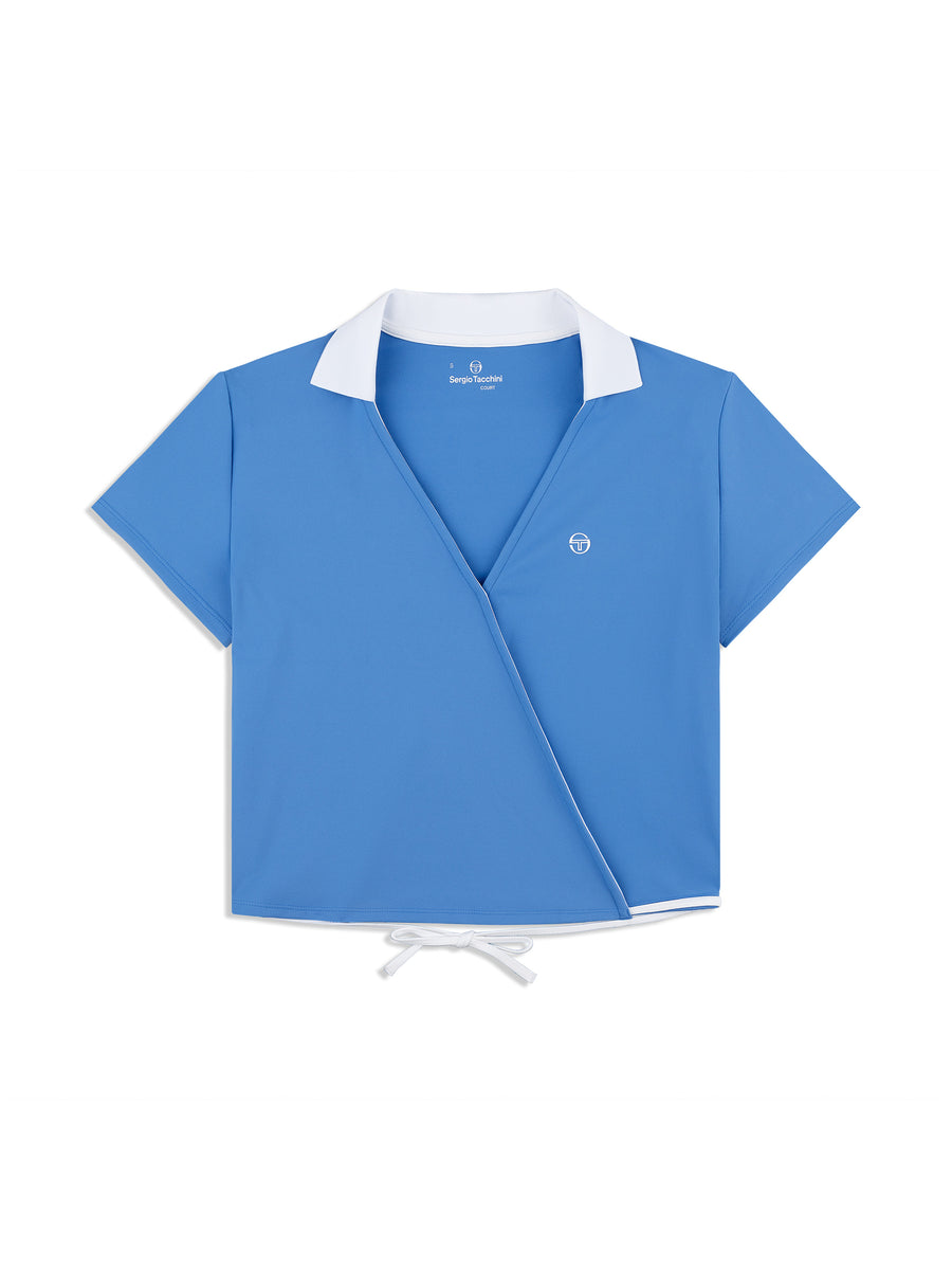 Agata Wrap Polo- Ultramarine