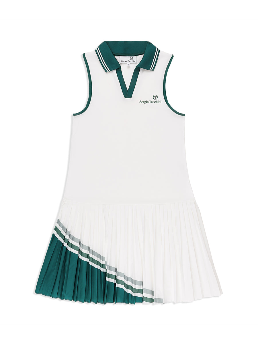 Women's Monza Tennis Dress- Brilliant White