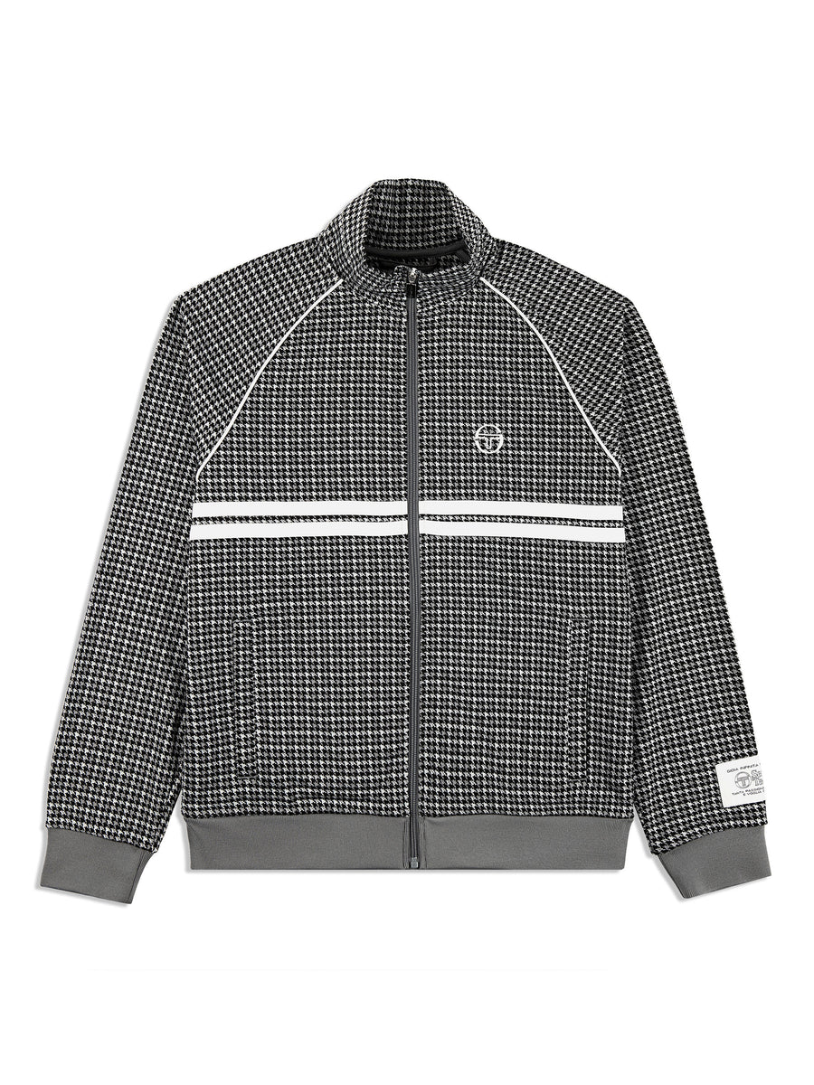 Dallas Houndstooth Track Jacket- Black Beauty