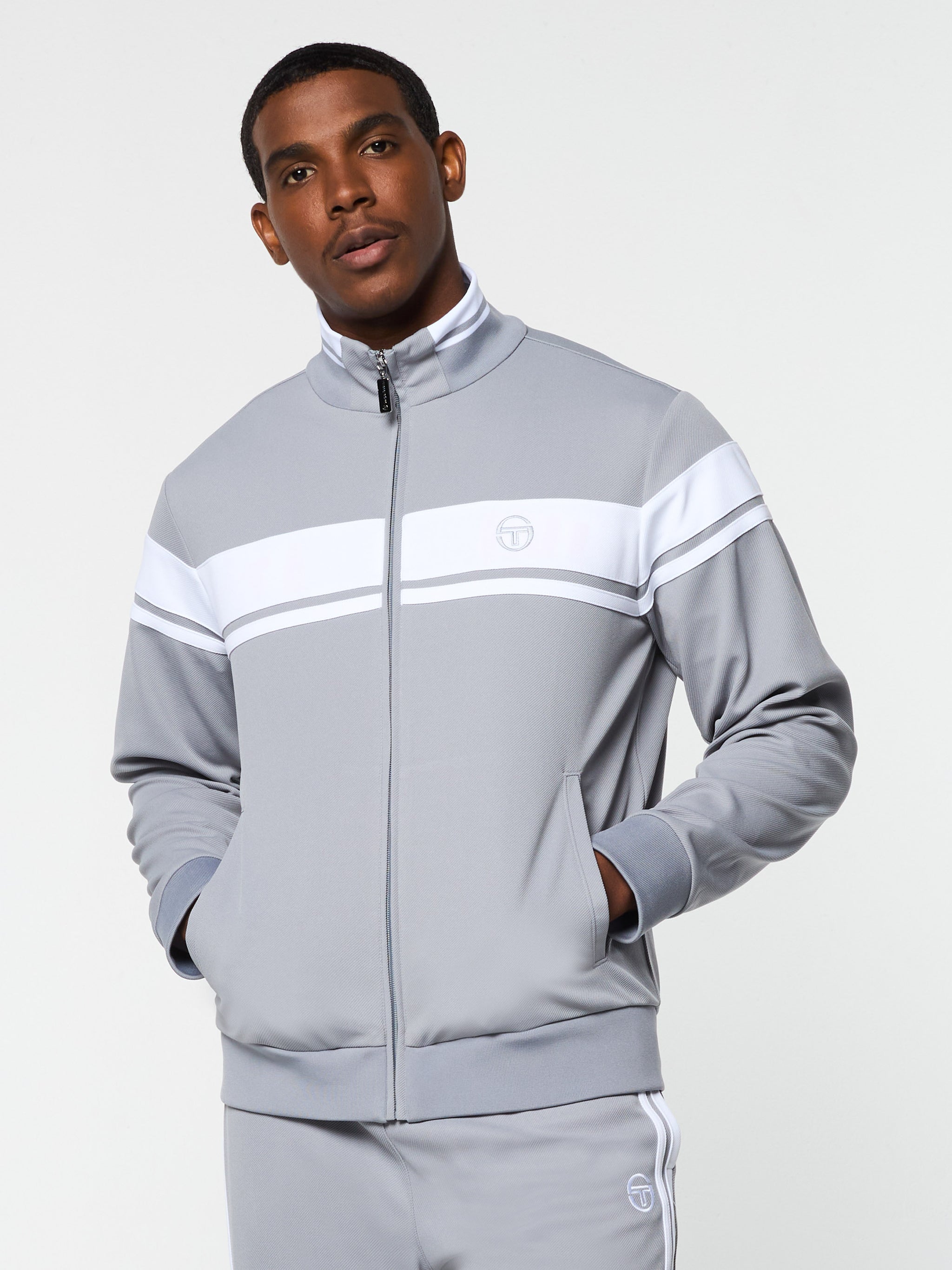 Damarindo Track Jacket Archivio- Sleet/ White – Sergio Tacchini Europe