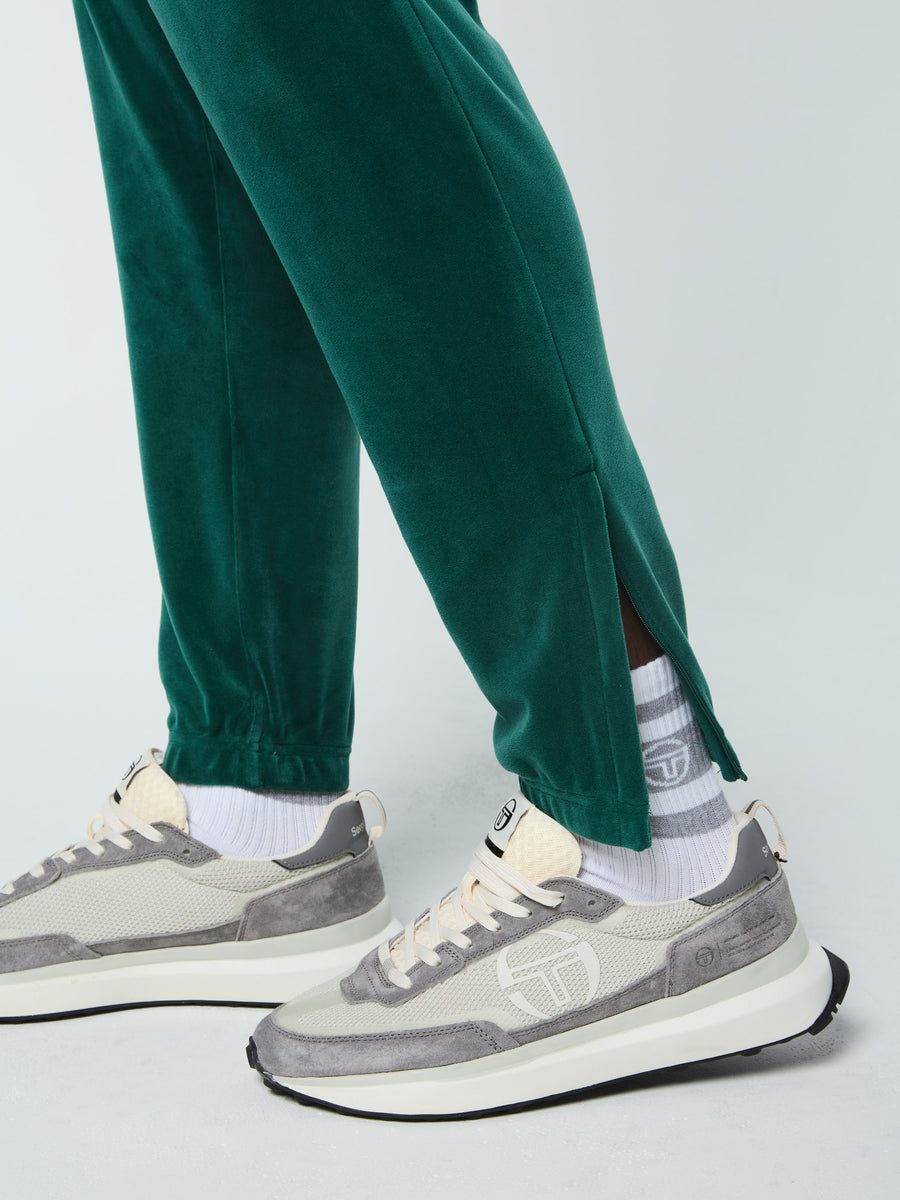 Ostuni Velour Track Pant- Rainforest