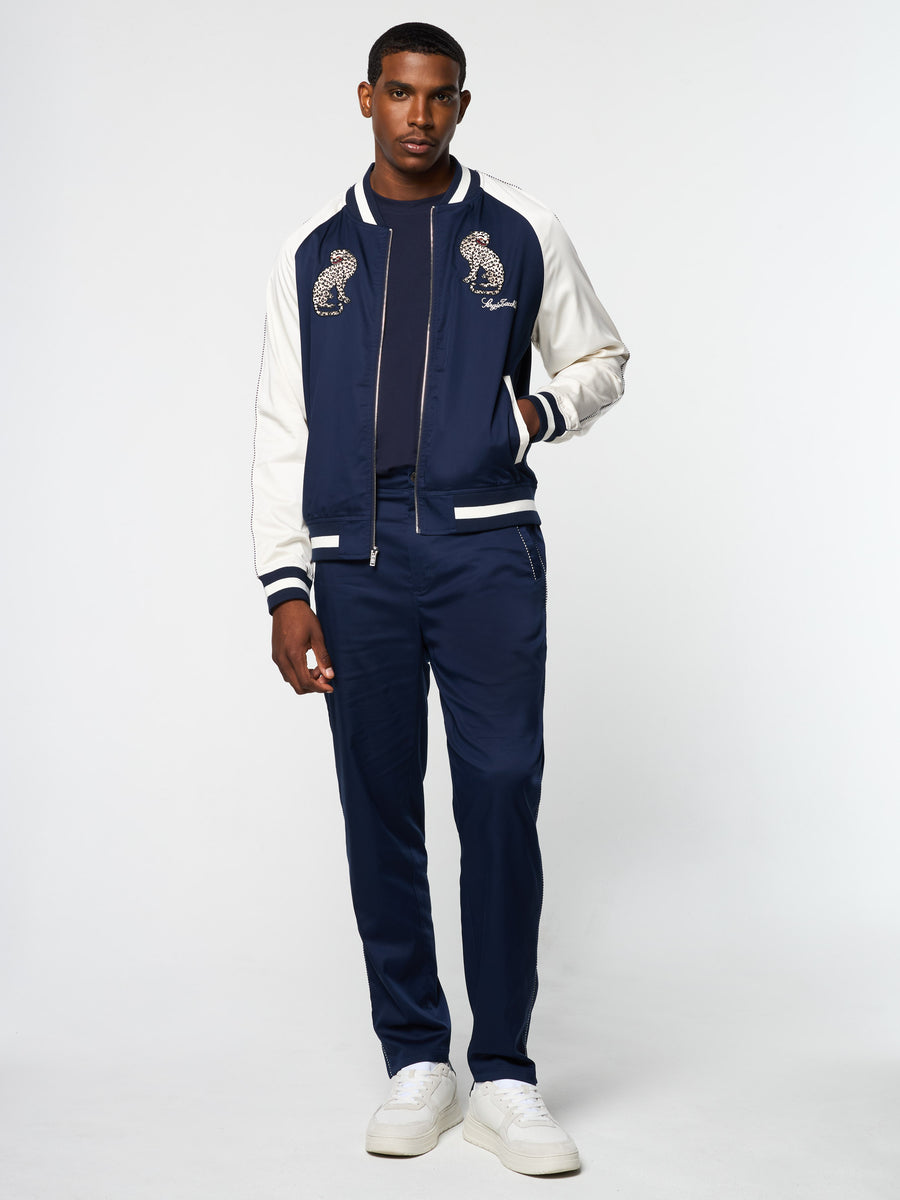 Suveniri Track Jacket- Maritime Blue/ Gardenia