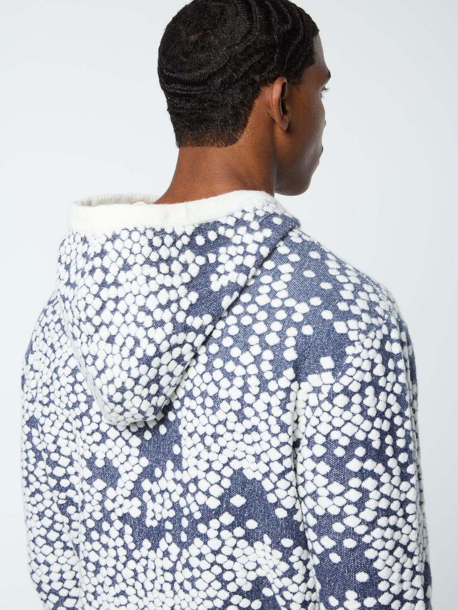 Astratta Jacquard Hoodie- Maritime Blue