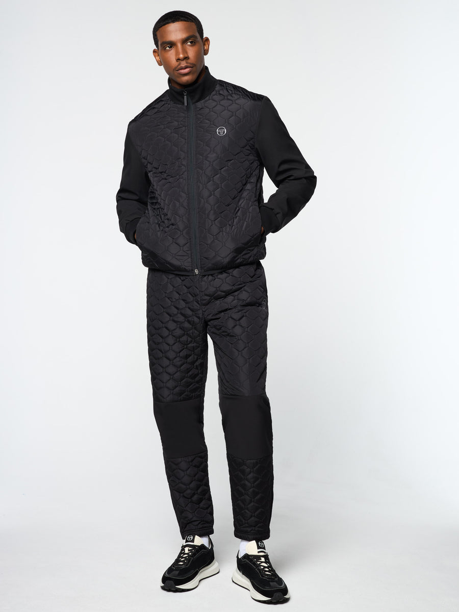 Sapri Quilted Track Jacket- Black Beauty