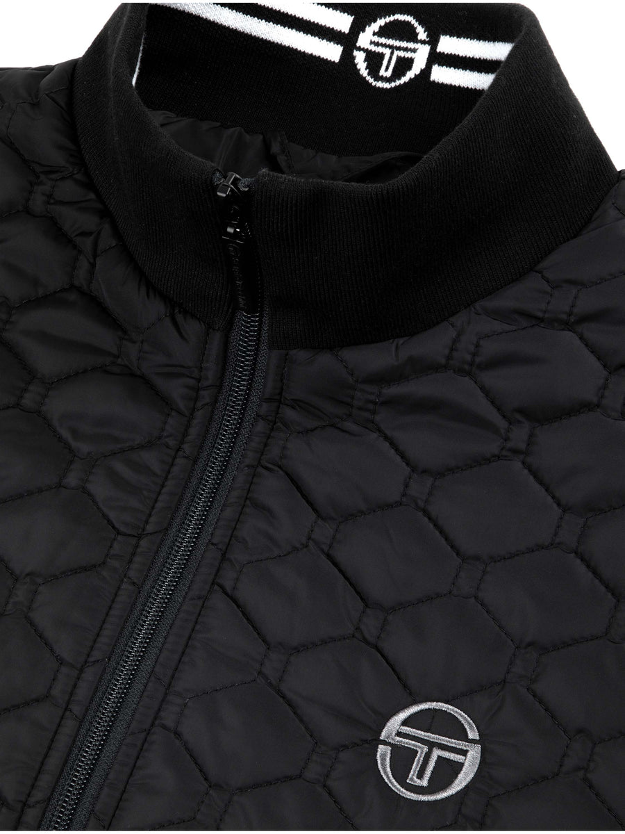 Sapri Quilted Track Jacket- Black Beauty