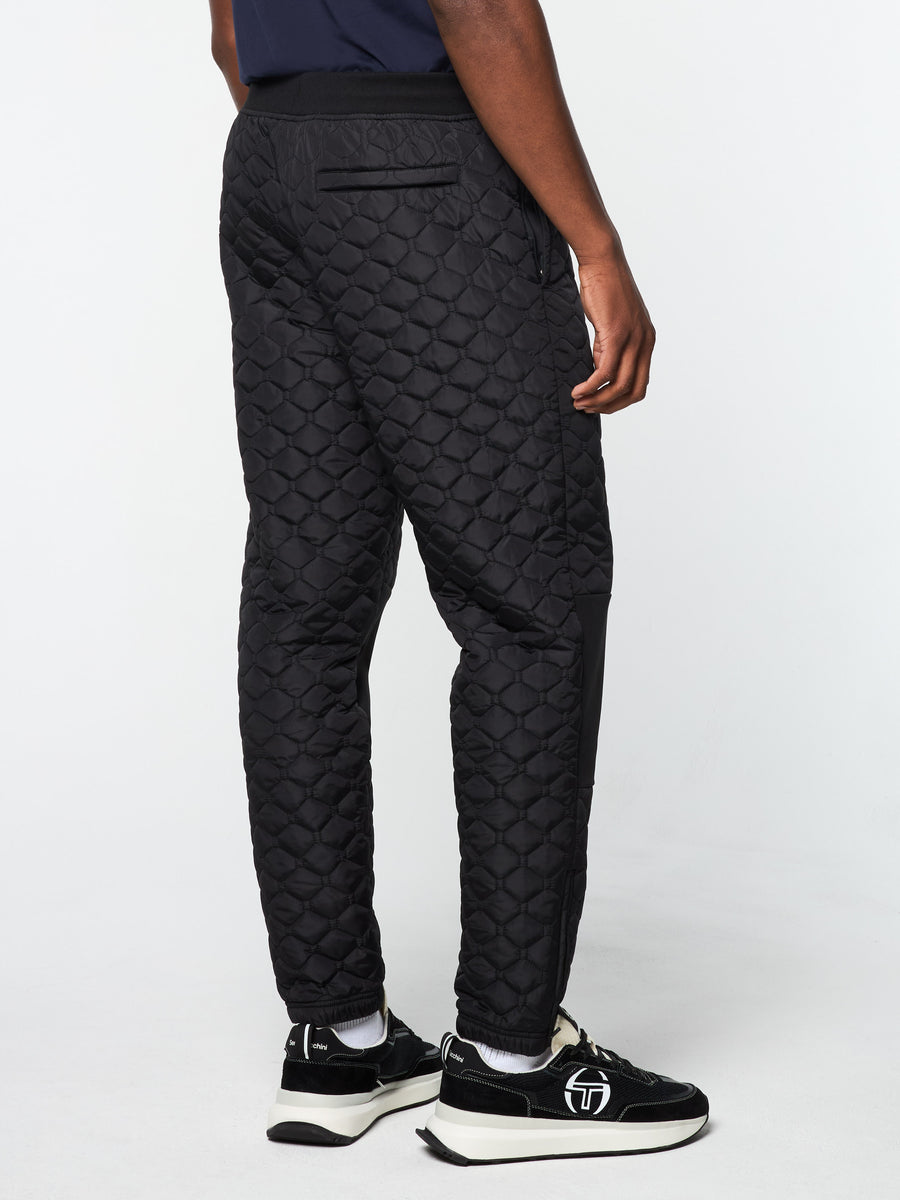 Sapri Quilted Track Pant- Black Beauty