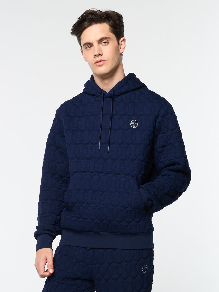 Aversa Quilted Hoodie- Maritime Blue