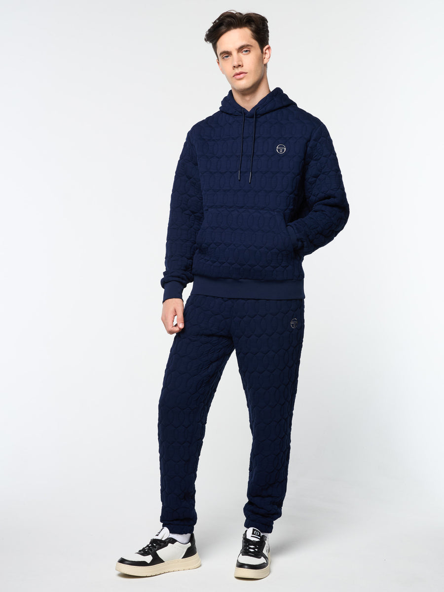 Aversa Quilted Hoodie- Maritime Blue