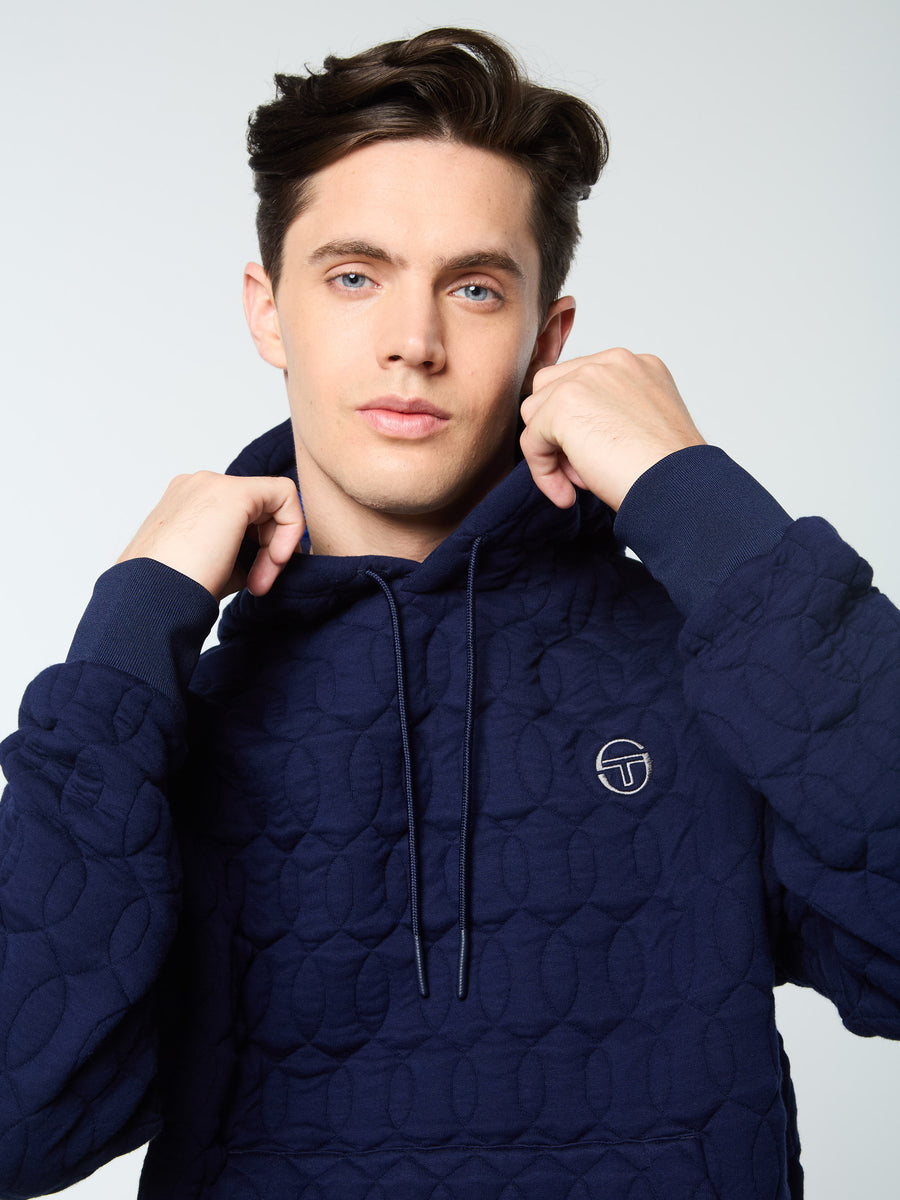 Aversa Quilted Hoodie- Maritime Blue