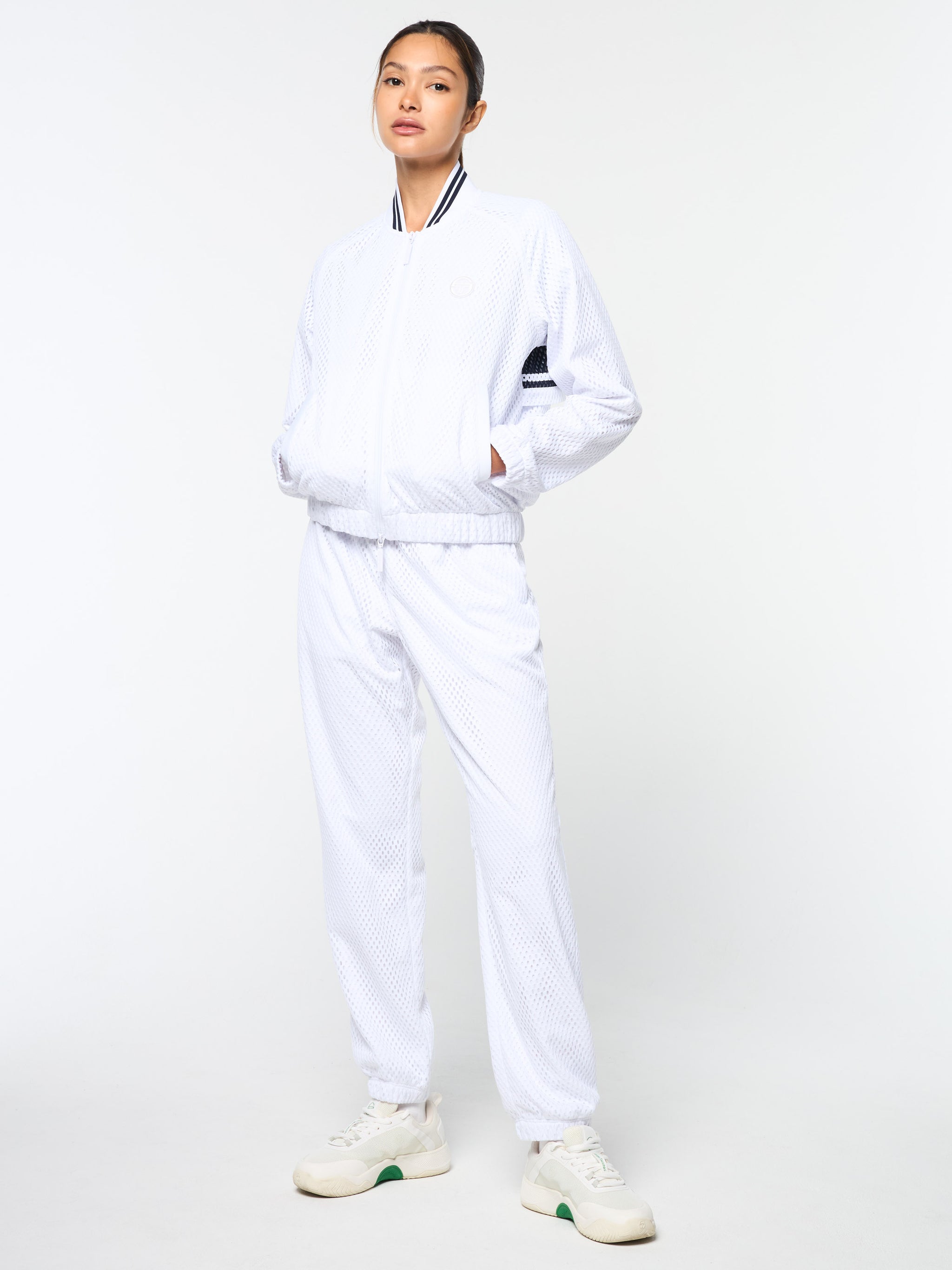 Adria Mesh Track Jacket- Brilliant White – Sergio Tacchini Europe