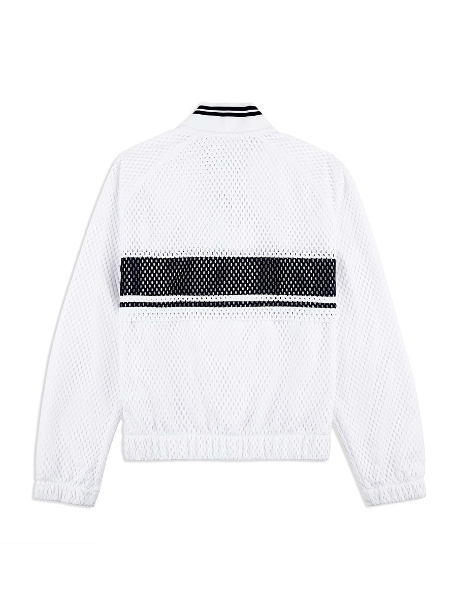 Adria Mesh Track Jacket- Brilliant White