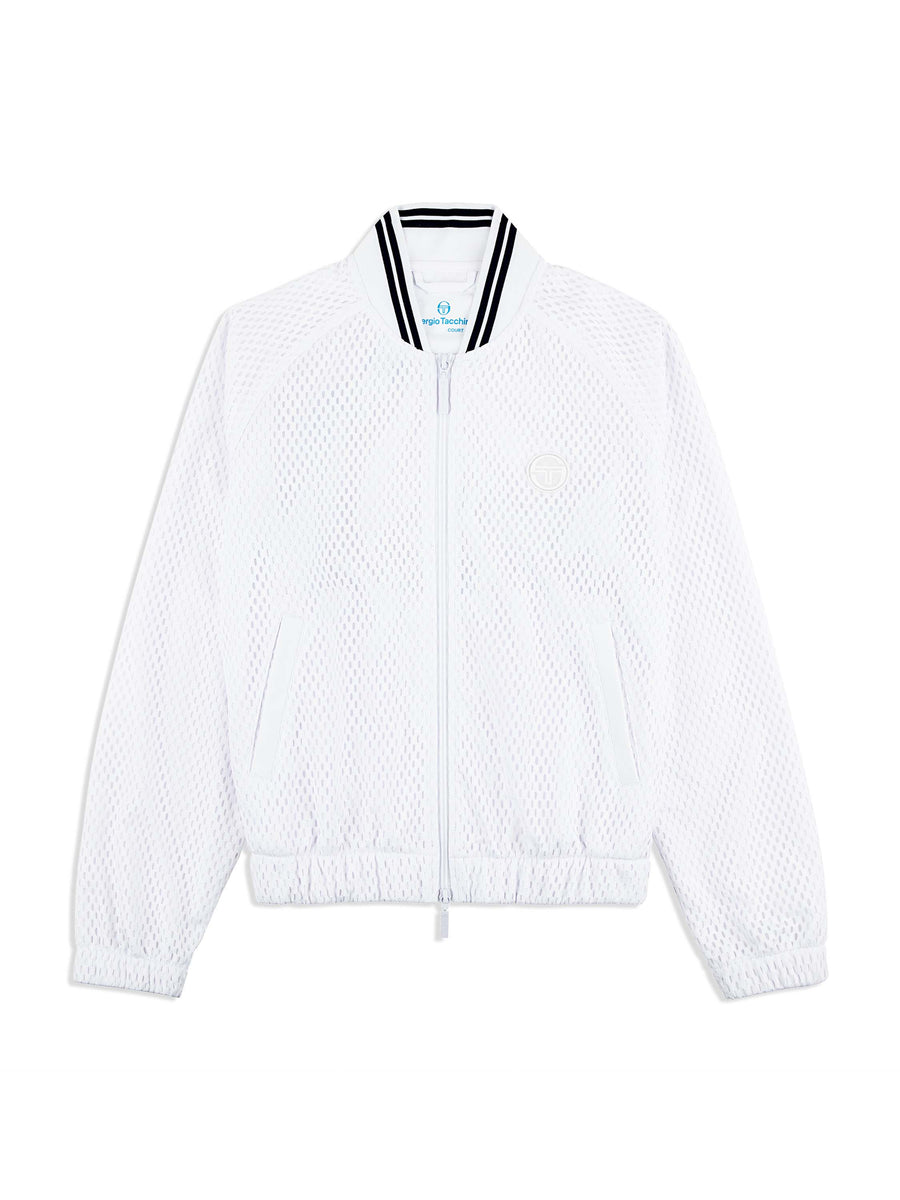 Adria Mesh Track Jacket- Brilliant White