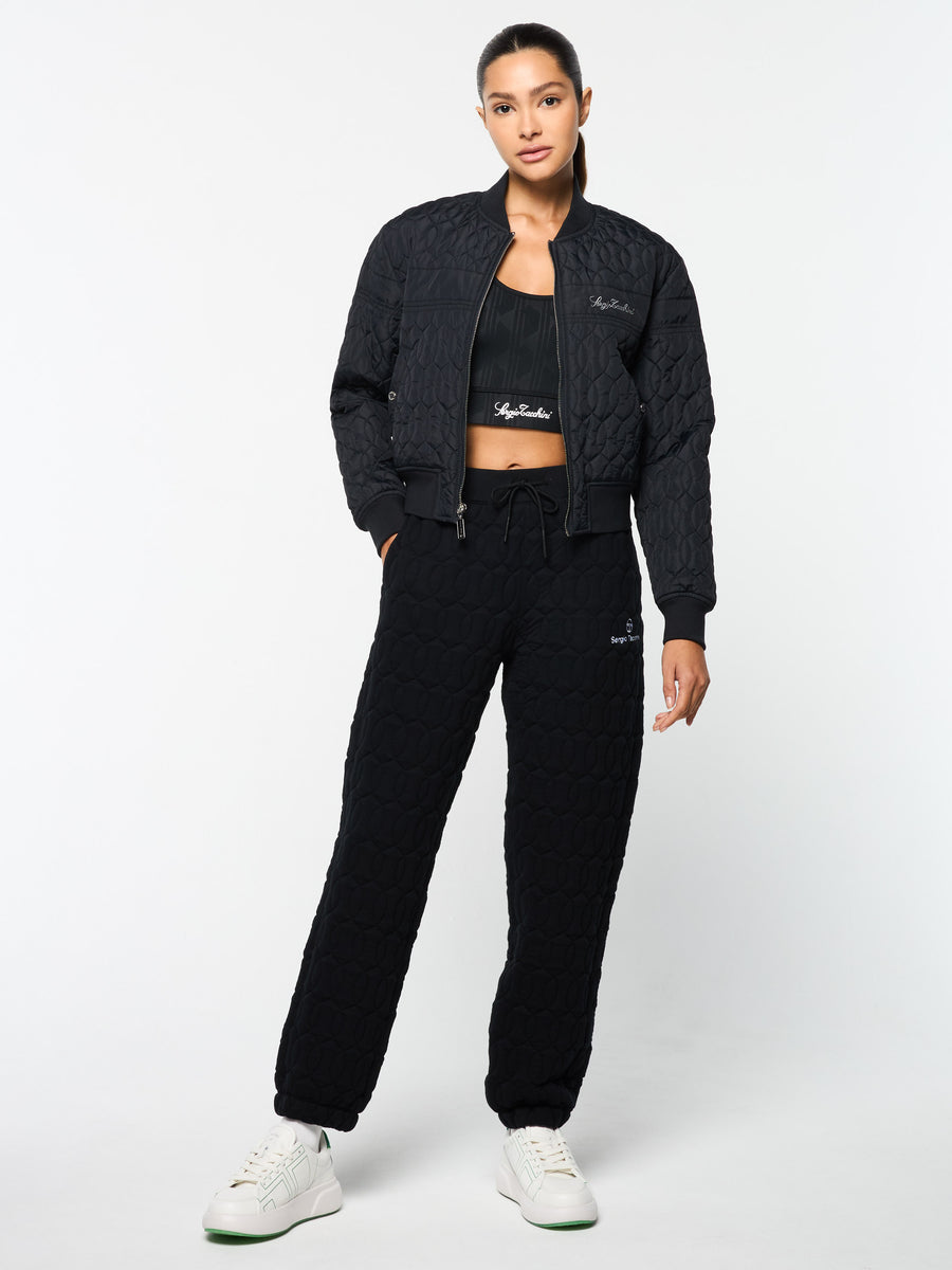 Gabrisa Velour Track Jacket- Black Beauty