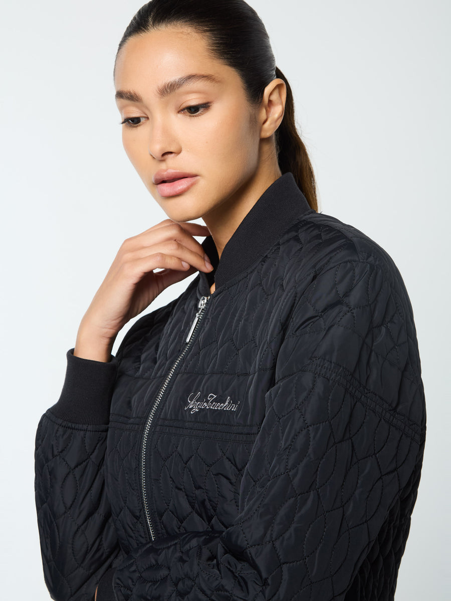 Gabrisa Velour Track Jacket- Black Beauty