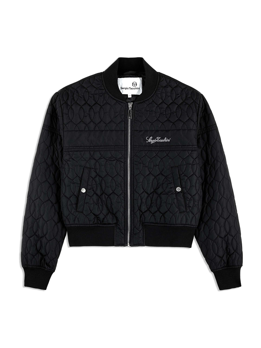 Cipolla Quilted Bomber Jacket- Black Beauty