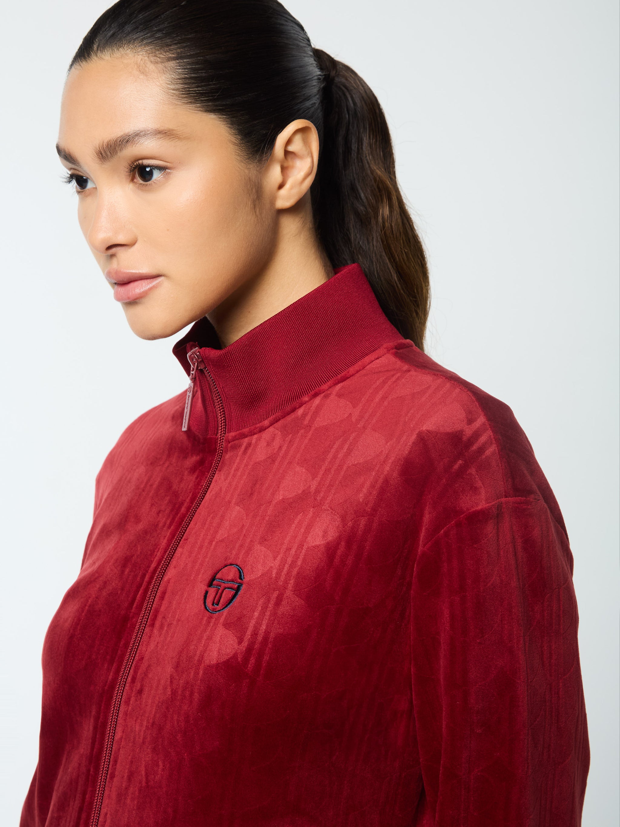 Gabrisa Velour Track Jacket- Sun Dried Tomato – Sergio Tacchini Europe