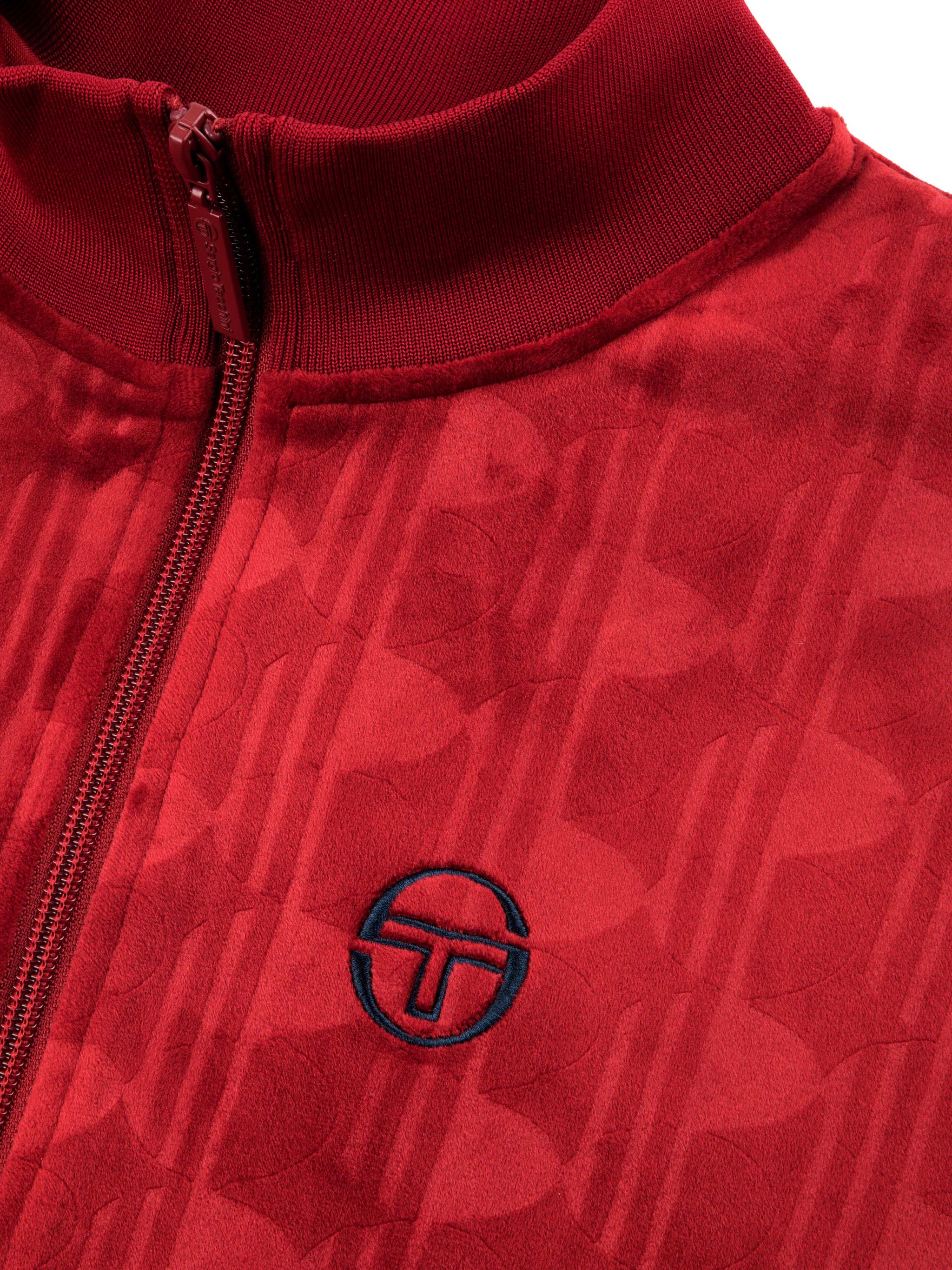 Gabrisa Velour Track Jacket- Sun Dried Tomato