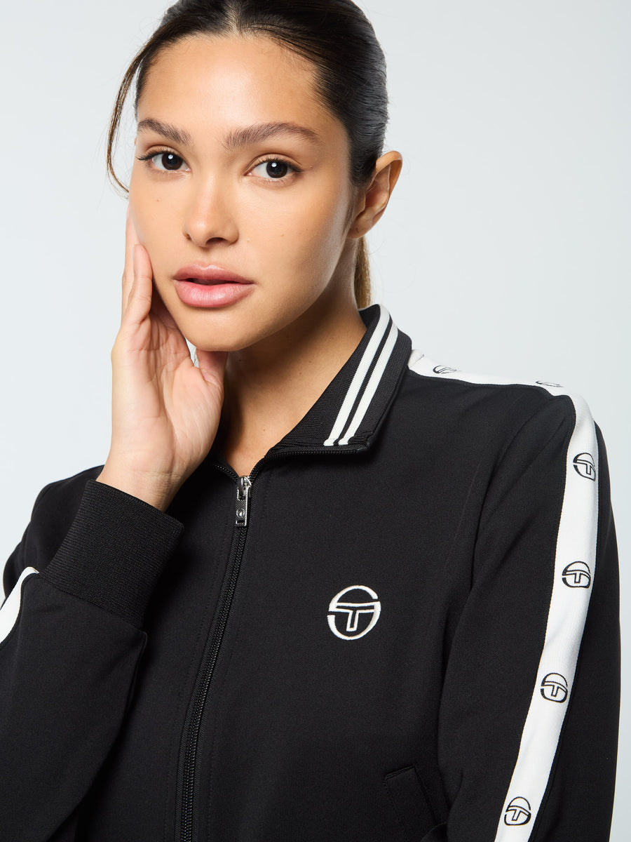 Ardea Cropped Track Jacket- Black Beauty