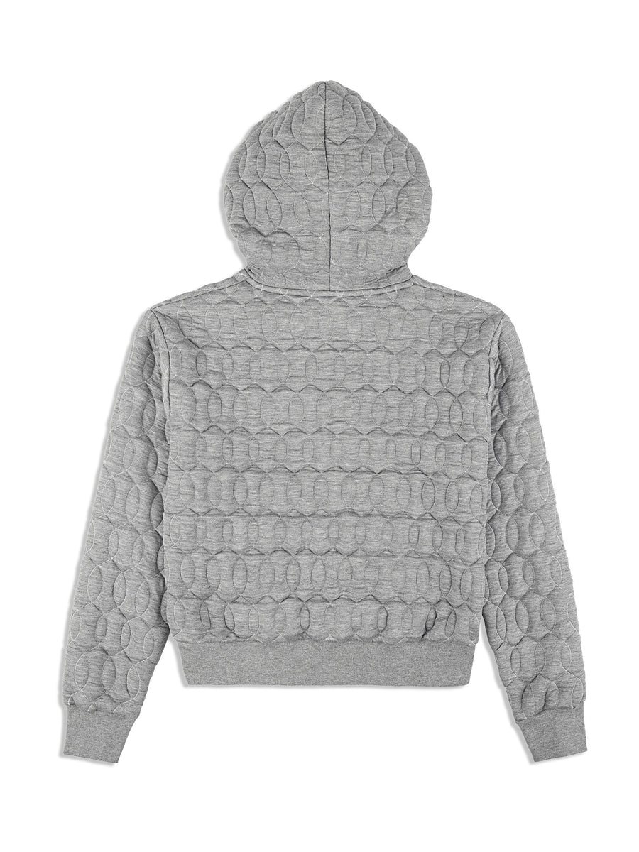 Women's Aversa Quilted Hoodie- Heather Grey