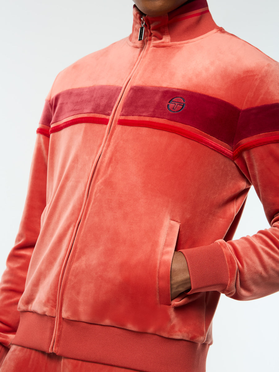 Damarindo Velour Track Jacket- Hot Sauce