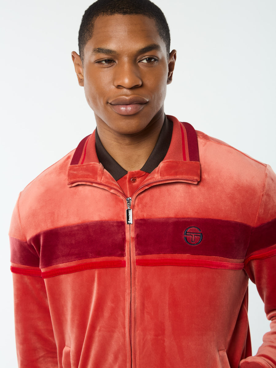 Damarindo Velour Track Jacket- Hot Sauce