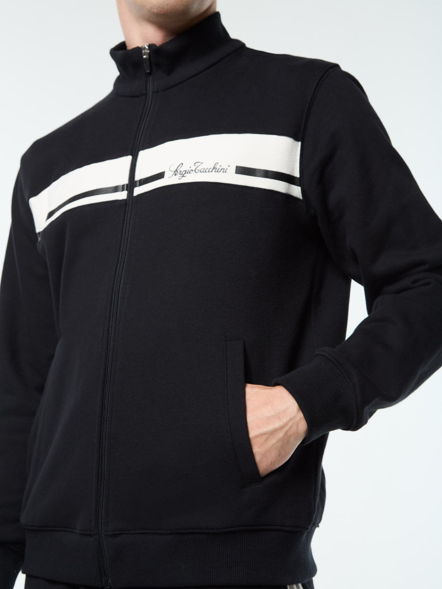 Cursivo Track Jacket- Black Beauty