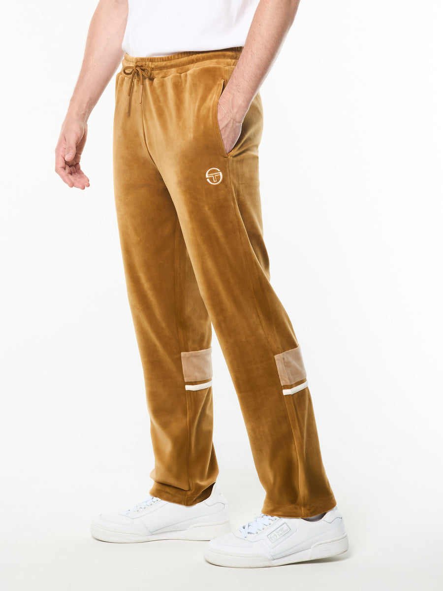 Damarindo Velour Track Pant- Bronze Brown