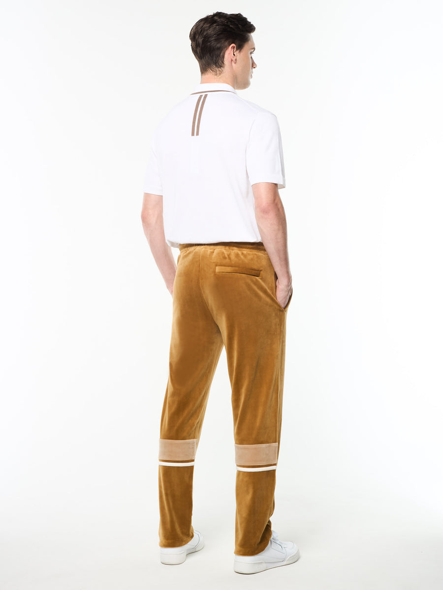 Damarindo Velour Track Pant- Bronze Brown