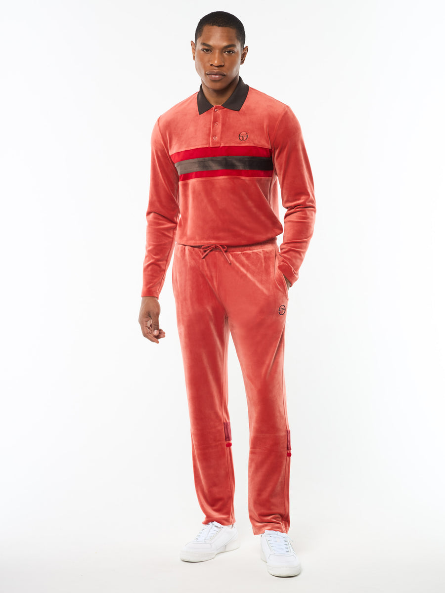 Damarindo Velour Track Pant- Hot Sauce
