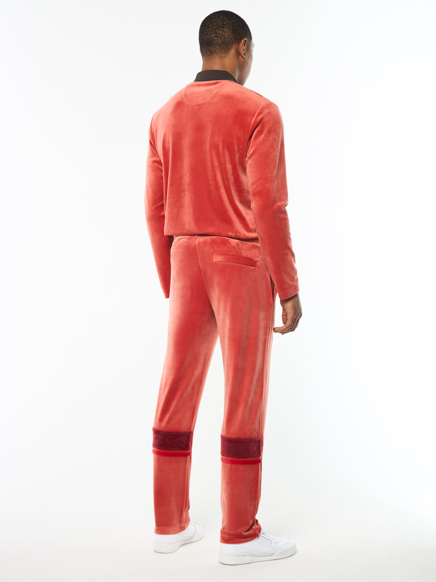 Damarindo Velour Track Pant- Hot Sauce