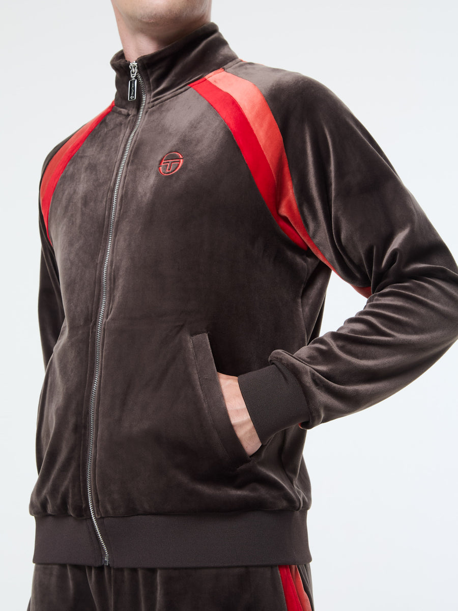 Banda Velour Track Jacket- Mulch