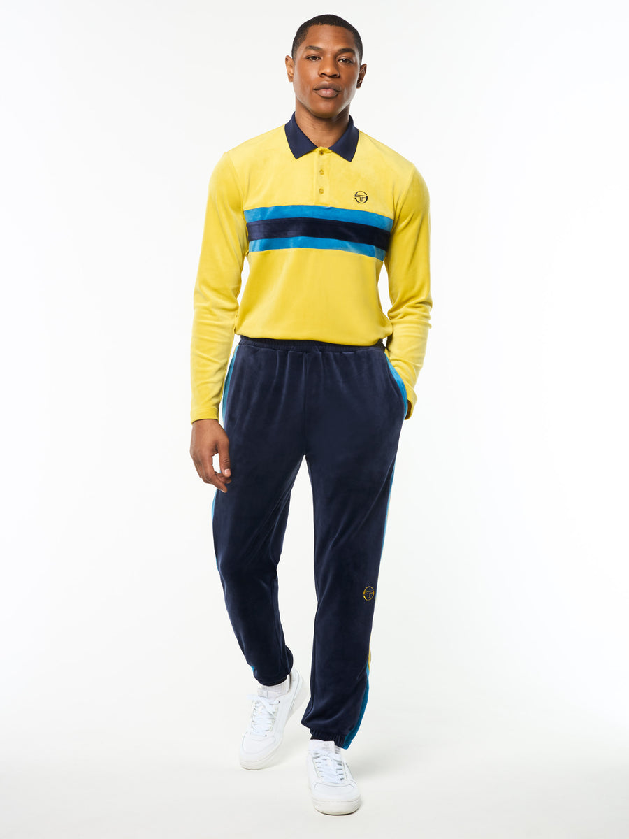 Banda Velour Track Pant- Maritime Blue