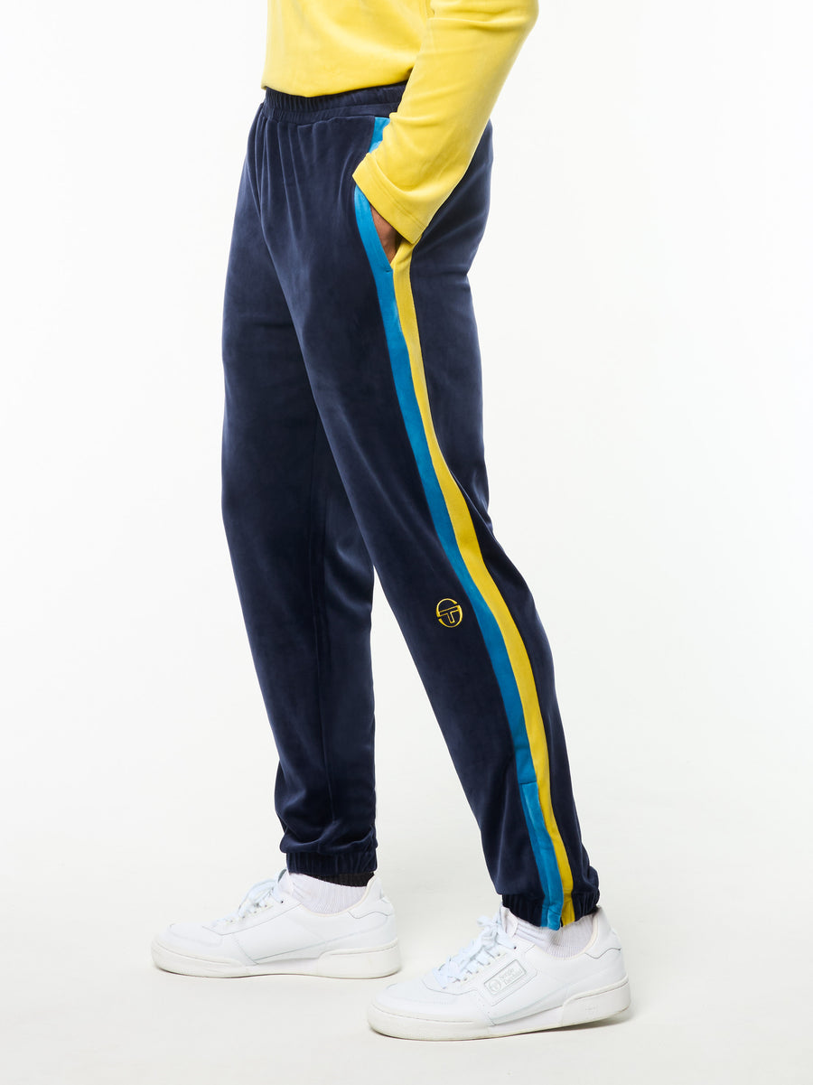 Banda Velour Track Pant- Maritime Blue