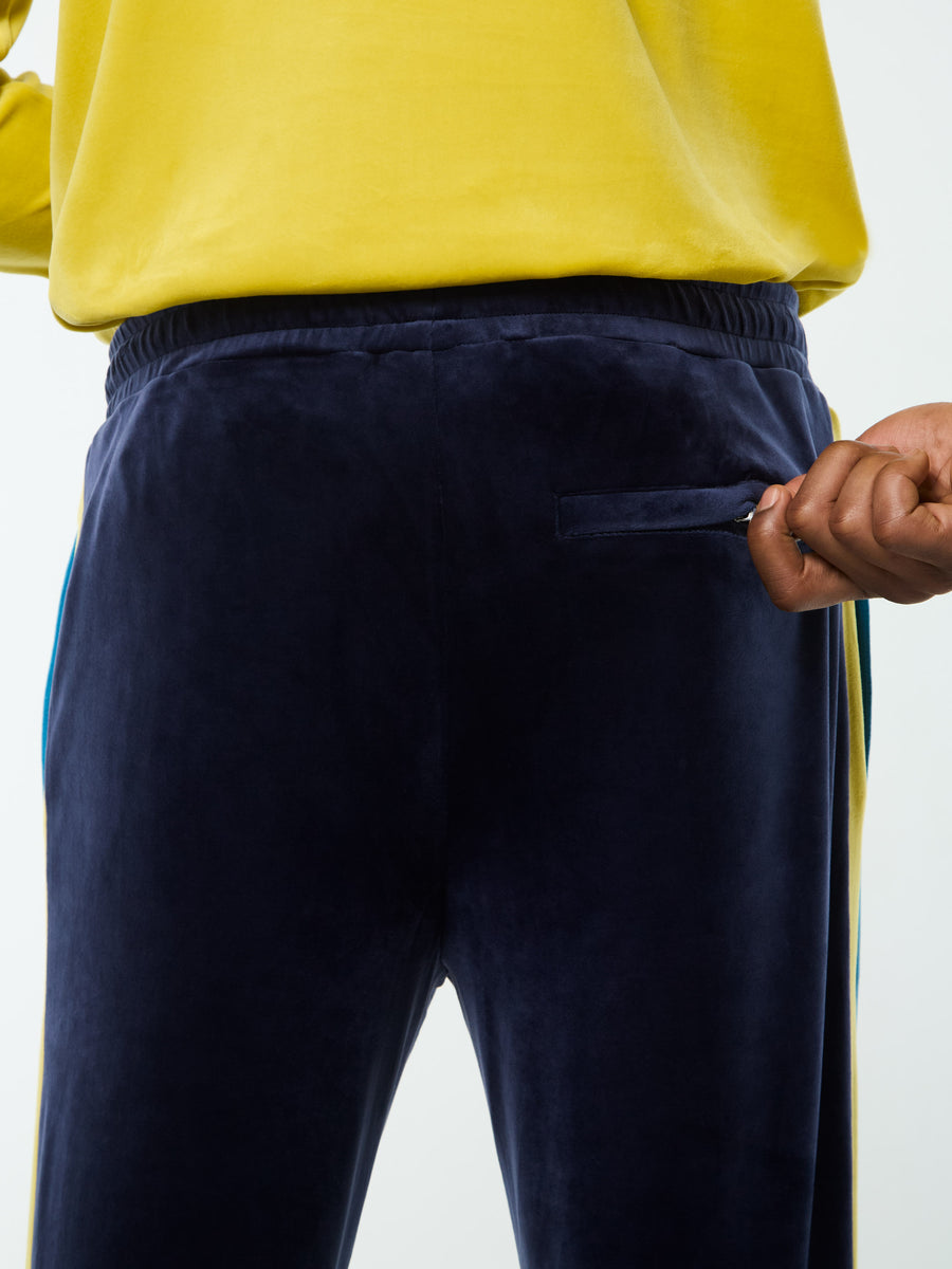 Banda Velour Track Pant- Maritime Blue