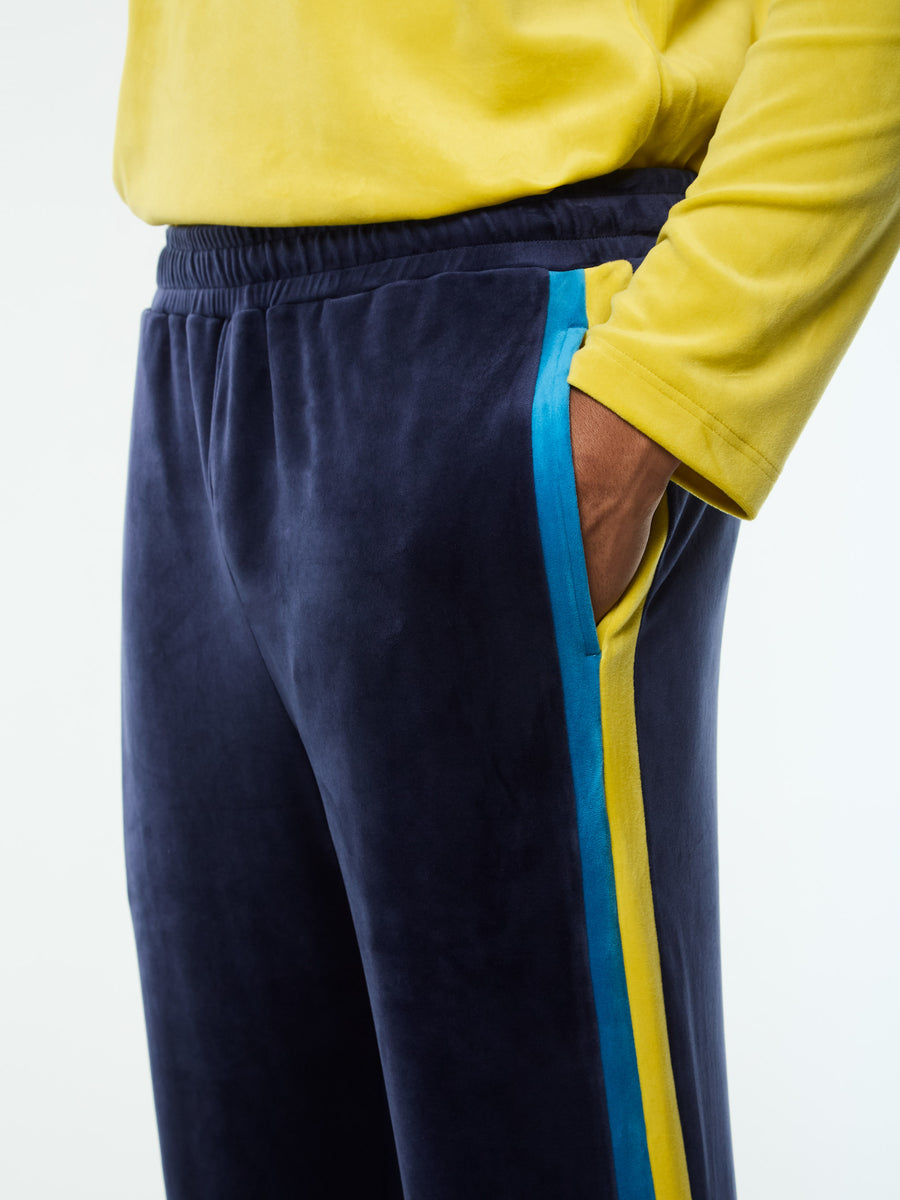 Banda Velour Track Pant- Maritime Blue