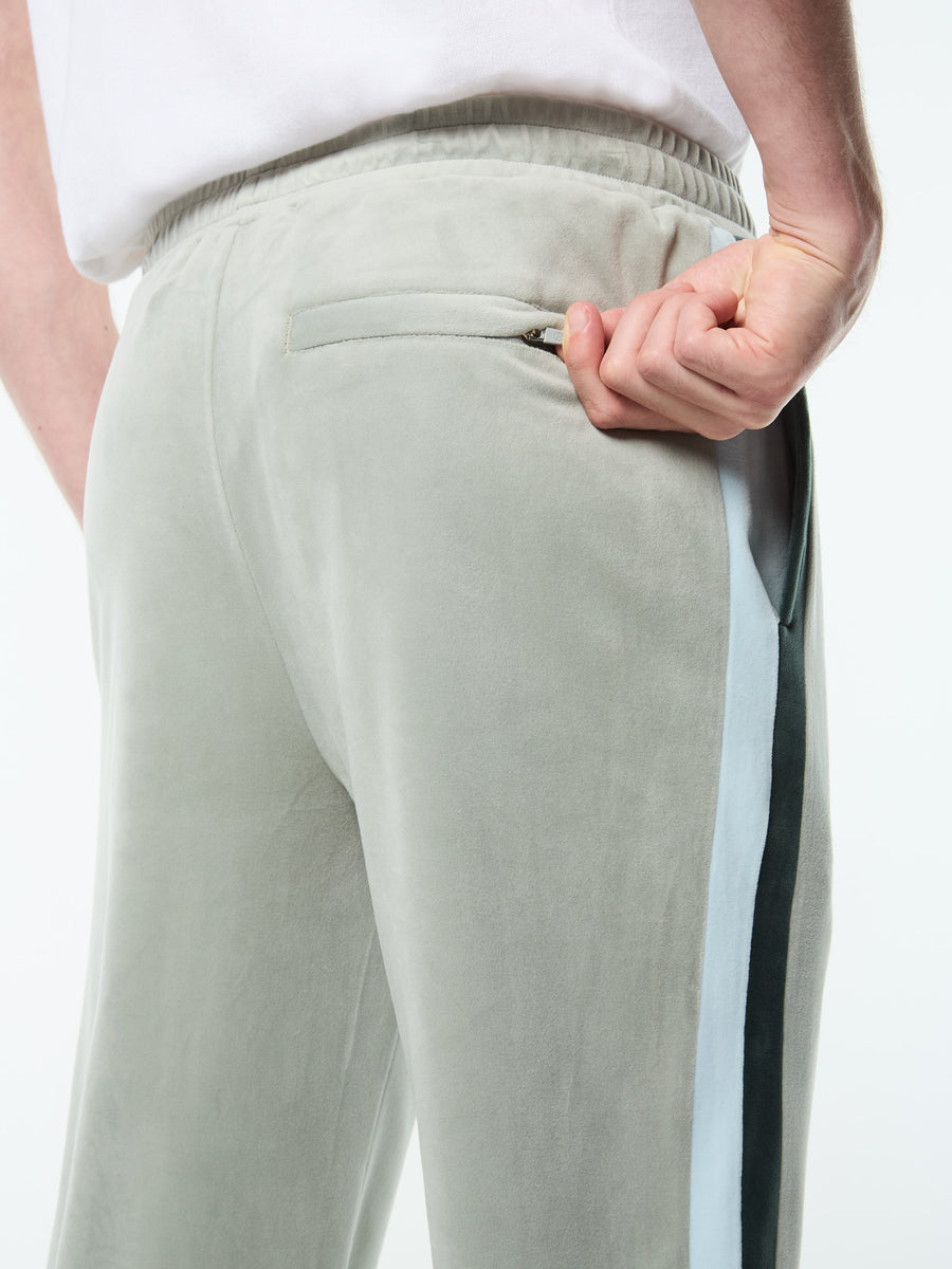 Banda Velour Track Pant- Slate Gray