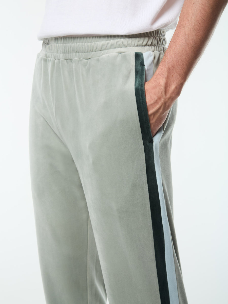 Banda Velour Track Pant- Slate Gray