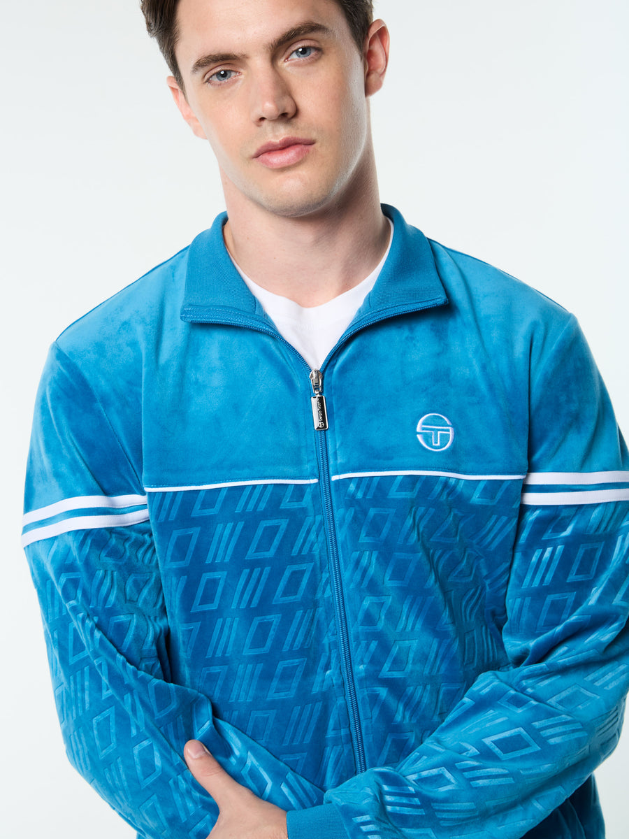 Sergio Tacchini ポロシャツ L 青系ストライプ Bandiera Track Jacket- Mykonos Blue – Sergio Tacchini Europe