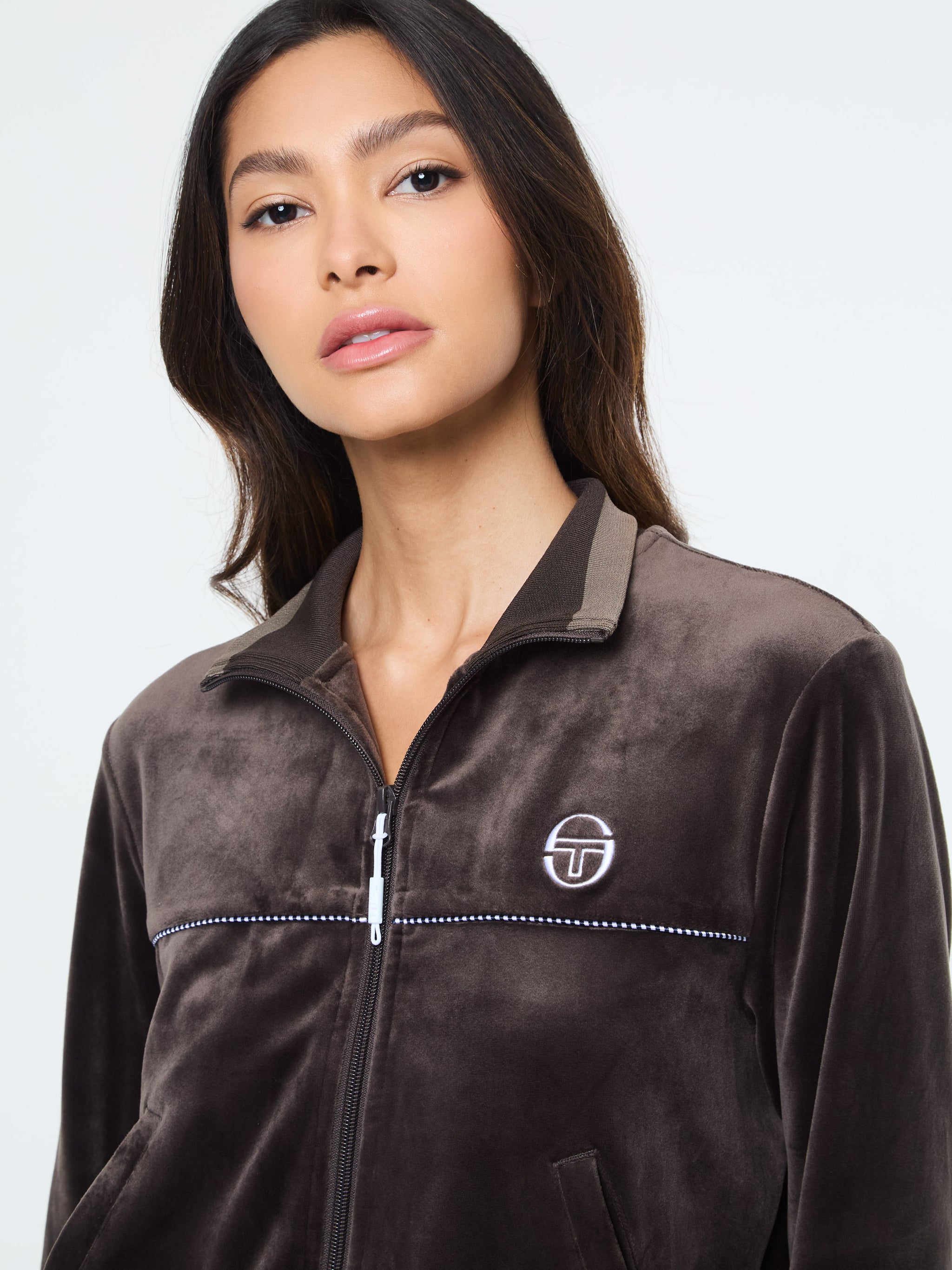 Leta Velour Jacket- Mulch – Sergio Tacchini Europe