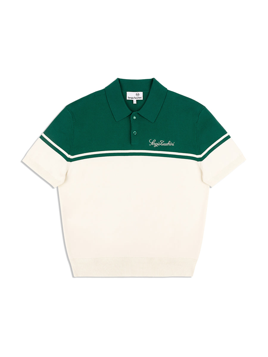 Roselli Knit Polo- Evergreen
